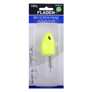 Джиг головка Fladen Big Screw Head Jig 60гр (Lumnious)